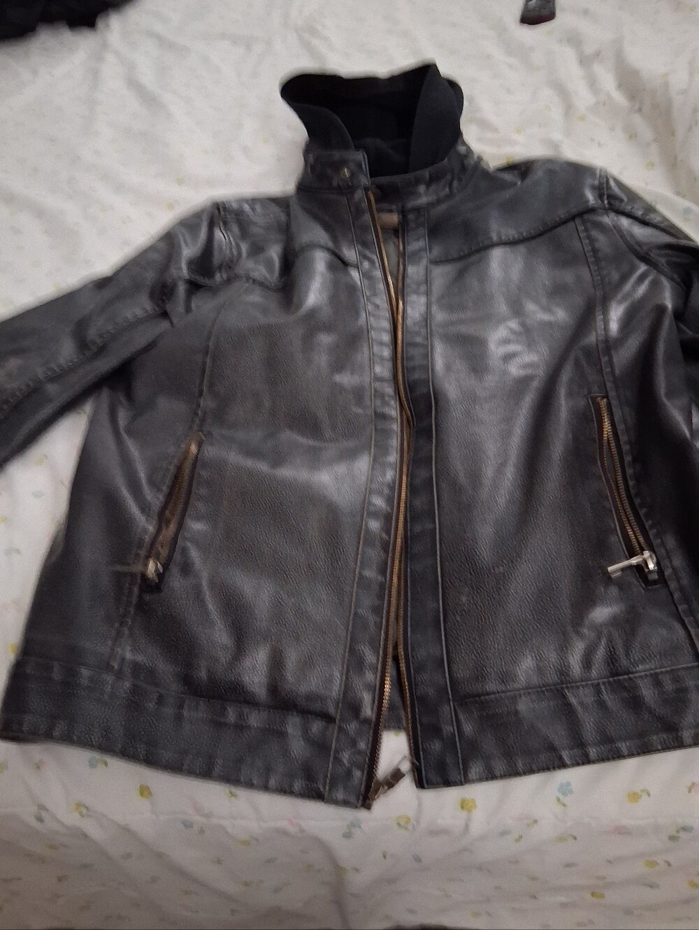 Arizona Jean Company Black Jacket with Brown Label